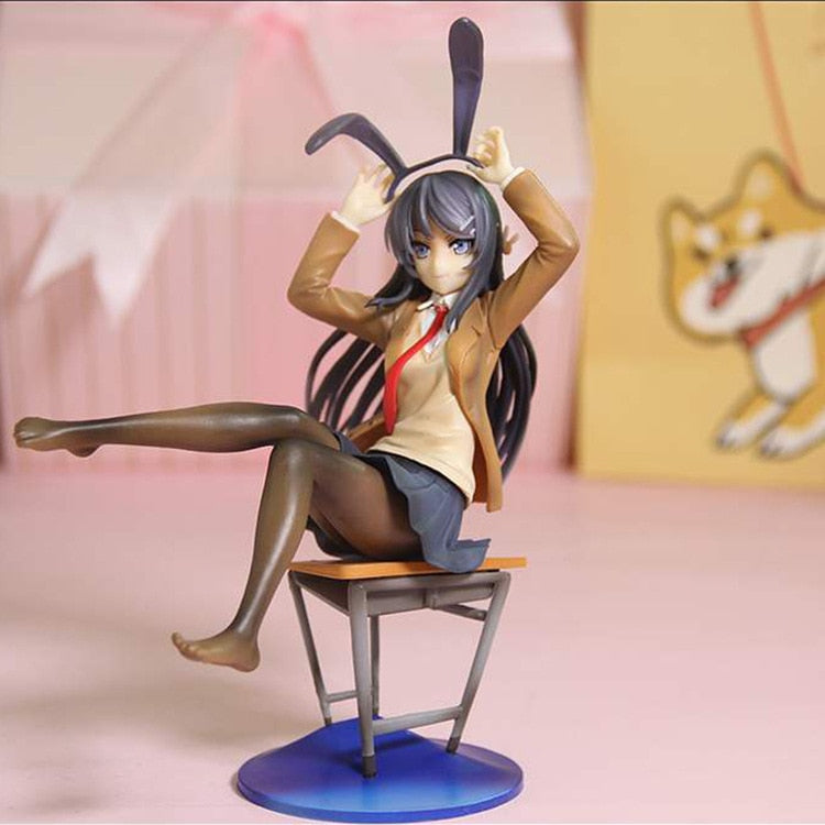 20CM Anime Rascal Does Not Dream Of Bunny Girl Sakurajima Mai Sister&#39;s Dream Sexy Girl Anime Figurine PVC Action Figures Toys