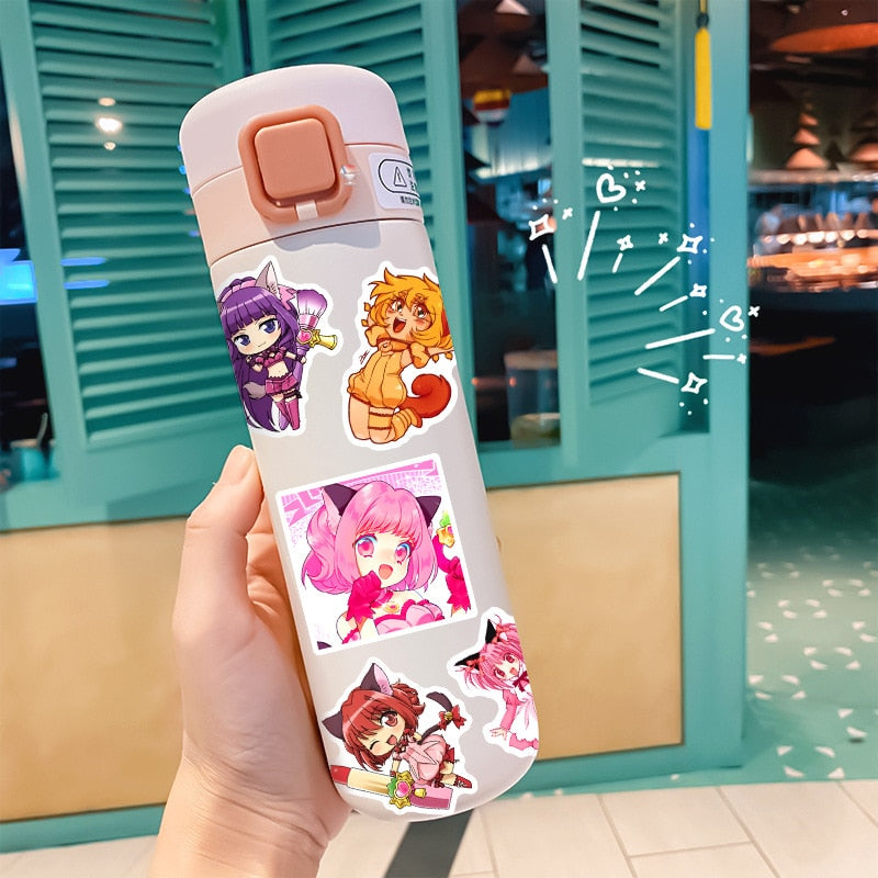 50 pcs Cartoon Anime TOKYO MEW MEW Stickers | waterproof for Car Suitcase Skateboard Guitar Laptop Decor Graffiti Sticker
