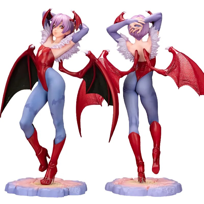 22cm Darkstalkers Bishoujo Lilith/Felicia Sexy Girl Anime Figure Vampire Morrigan Aensland Action Figure Adult Model Doll Toys