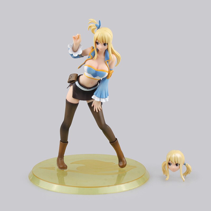 21cm FAIRY TAIL Sexy Girl Anime Figure Lucy Heartfilia Action Figure Lucy Heartfilia Bunny Girl Figurine Collection Model Toys