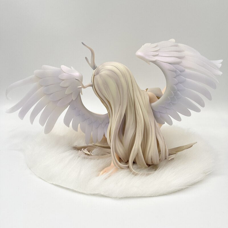 44cm PartyLook White Angel Hentaii Anime Girl Figure 1/4 White Angel Sexy Action Figure Adult Collectible Model Doll Toys Gifts