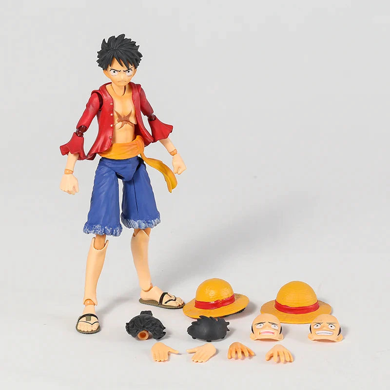 MH Variable Action Heroes One Piece Portgas D Ace Monkey D Luffy Roronoa Zoro 7&quot; Action Figure Collection