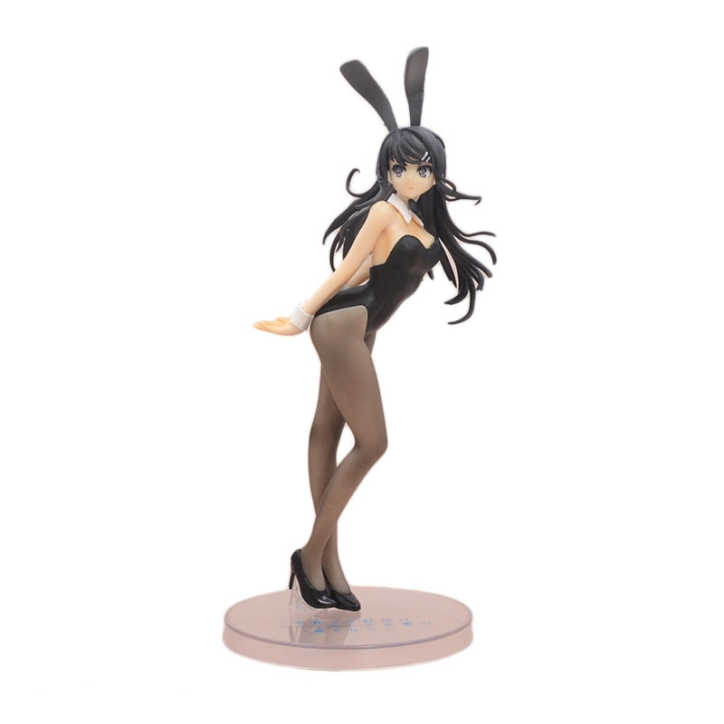 23CM Sexy Anime Figure Rascal Does Not Dream Of Bunny Girl Sakurajima Mai Sister&#39;s Dream Jump Pose Model Toys PVC Gift Doll