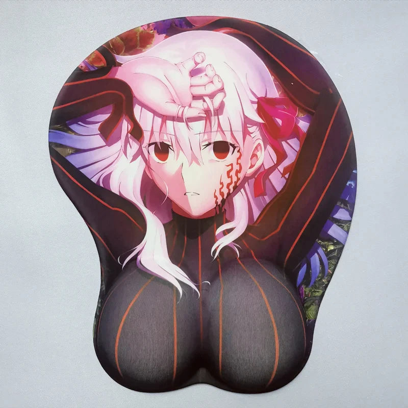 Fate/Stay Night Matou Sakura 3D Chest Mouse Pad Big Anime Cute Manga MousePad with Wrist Rest Oppai XXL Large Gaming Desk Mat