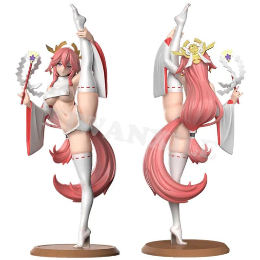 25cm Hentai Genshin Impact Yae Miko Anime Girl Figure miHoYo Yae Miko Sexy Action Figure Adult Collectible Model Doll Toys Gifts