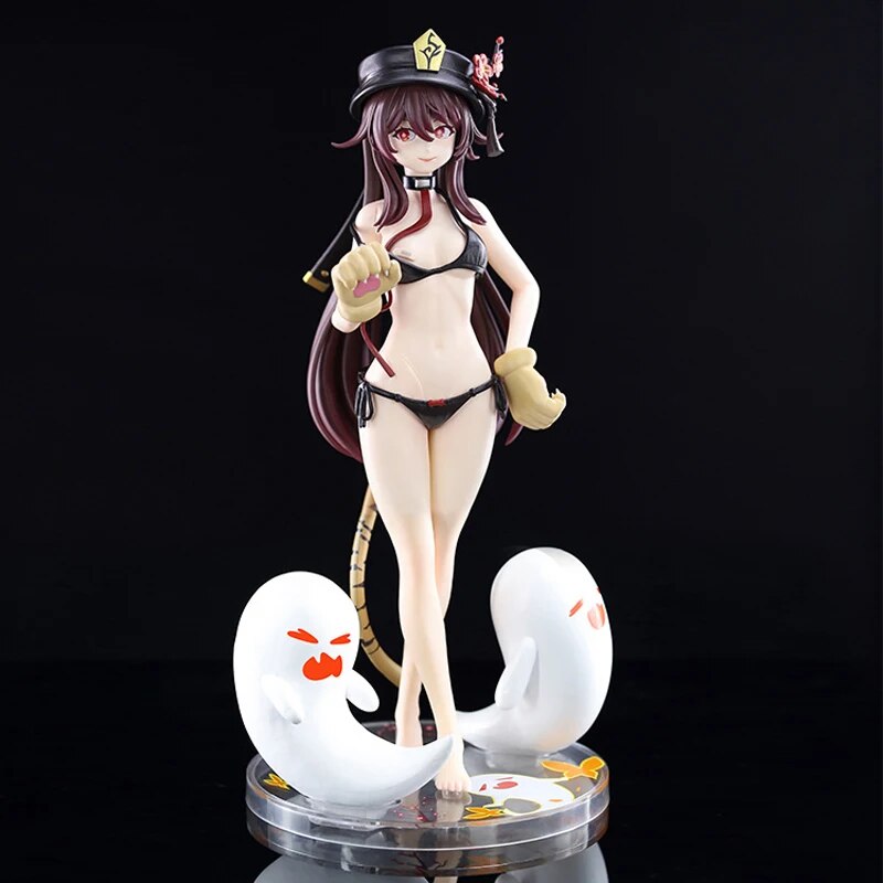 25cm Genshin Impact Hu Tao Sexy Anime Girl Figure Klee/Venti Action Figure Qiqi/Nahida Figurine Adult Collectible Model Doll Toy