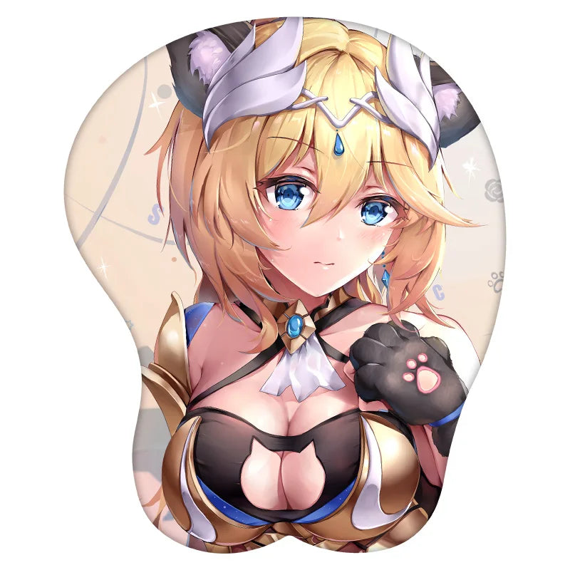 3D Mouse Pad  Bianka Ataegina Honkai Impact 3rd Anime Wrist Rest Silicone Sexy Creative Gaming Mousepad Mat