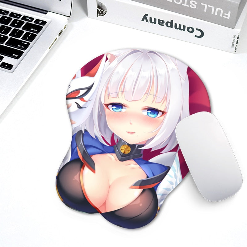 Anti slip 3D cute mouse pad Anime sexy girl 3D hip soft mouse pad with wrist support game mouse pad