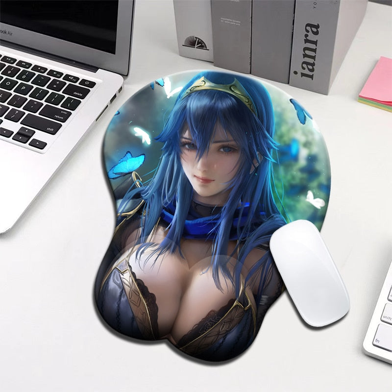 version anime 3d mouse pad wristbands Cartoon Creative sexy mouse pad Chest beauty mouse pad Free Shipping