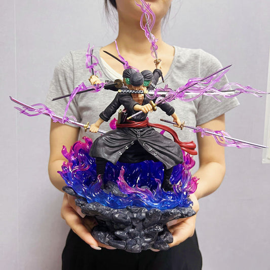 42cm One Piece Anime figure  Roronoa Zoro |Roronoa Zoro Ashura Action Figure PVC Model Gift Toys