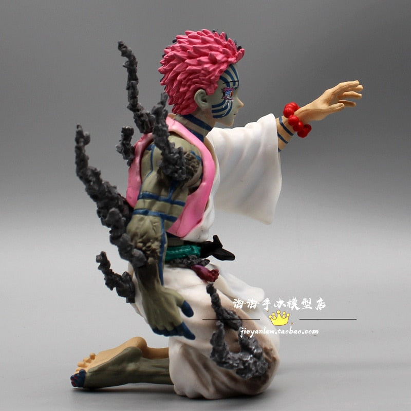 15cm Anime Demon Slayer Akaza Action Figurine Juuni Kitsuki Akaza Figure PVC Collectible Model Doll Toys Gifts