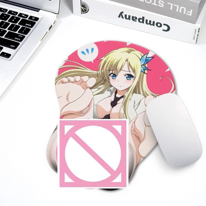 Sexy Beauty Mouse Pad with Wrist Support Anti Slip Silicone Hand Rest Creative 3D Mousepad Anime Figure Mice Mat tapis de souris