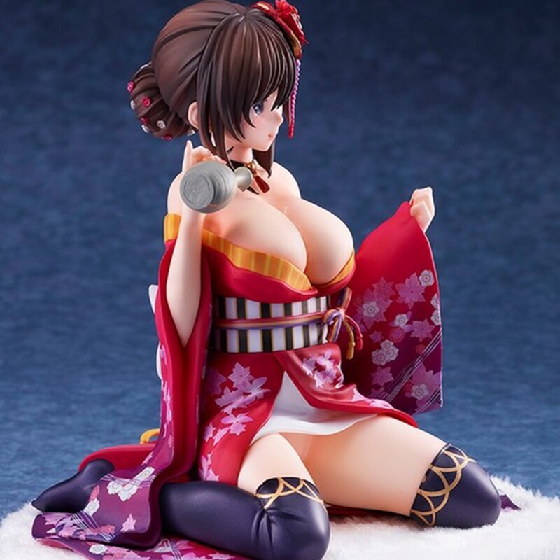 16CM Native Pink Cat Peeled Back Kimono 1/6 Sexy Girl PVC Anime Action Figures Adult Collection Hentai Model Toys Doll Gifts