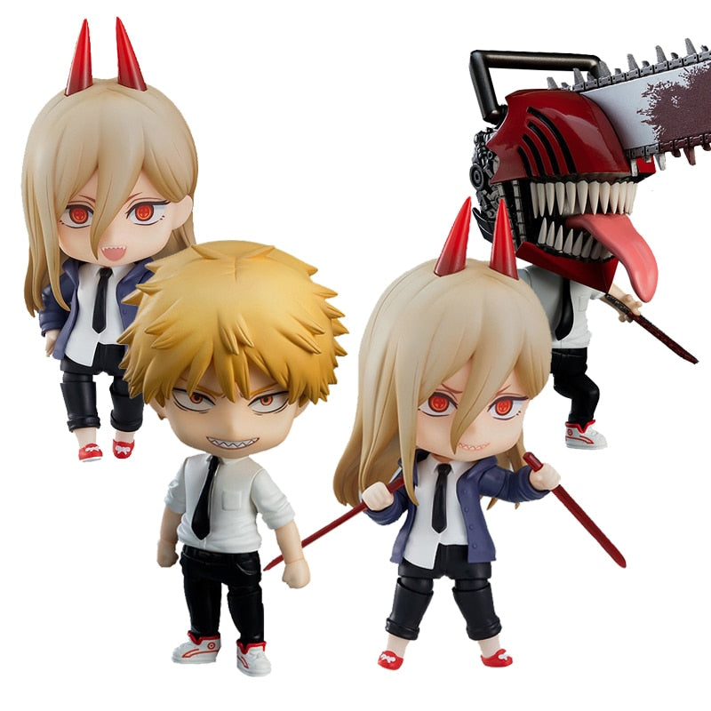 6pcs/1set Anime Chainsaw Man Action Figure Pochita Power Figure Figure Q Verision Collectile Toys 11CM PVC Gift Ornament