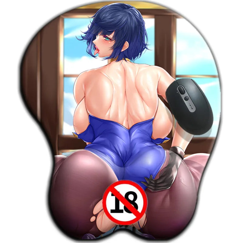 Genshin Impact Yae Miko Big Oppai Mouse Pad Super Large Size Sexy 3D Anime Cute Gaming Boobs Mat Yelan Ass Gaming MousePad