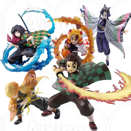 Kimetsu no Yaiba ( Demon slayer ) Action Figure 13 cm |  Nezuko, Tanjirou, Zenitsu Figure PVC Action Figure | Anime Demon Slayer Figurine Toys