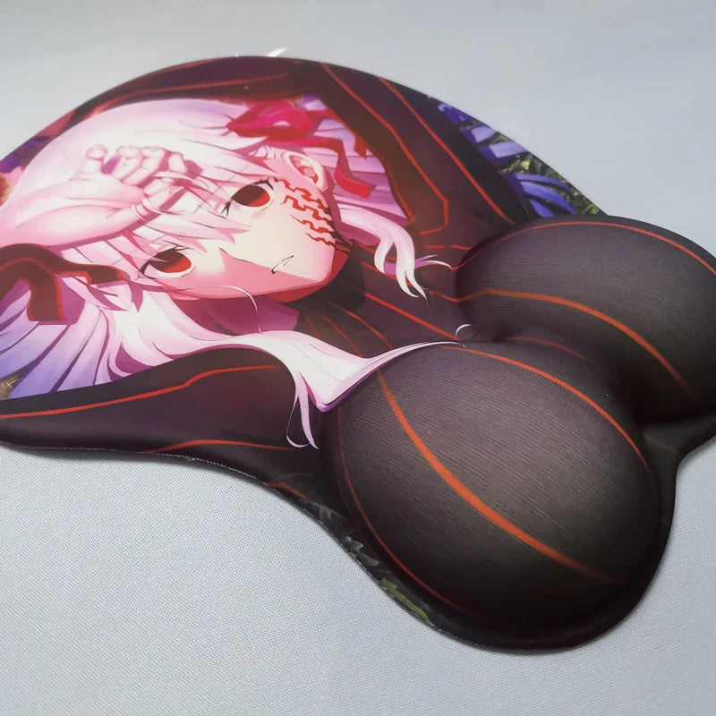 Fate/Stay Night Matou Sakura 3D Chest Mouse Pad Big Anime Cute Manga MousePad with Wrist Rest Oppai XXL Large Gaming Desk Mat