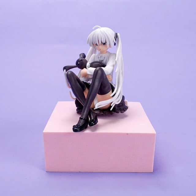 11CM Kasugano Sora Anime In solitude Figure 2Styles Sexy Pleated Skirt Holding Rabbit Seated Model Toys Children PVC Gift Doll