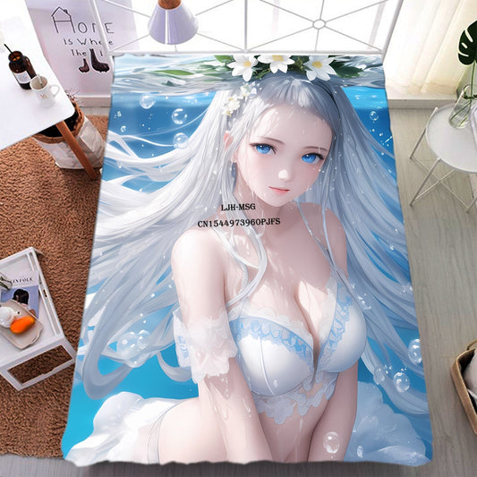 Cute Anime Girls Blanket Cartoon HD Single Mattress Aldult Sofa Bed Set Flannel for Children Teen Covers Bedding Blankets Gifts