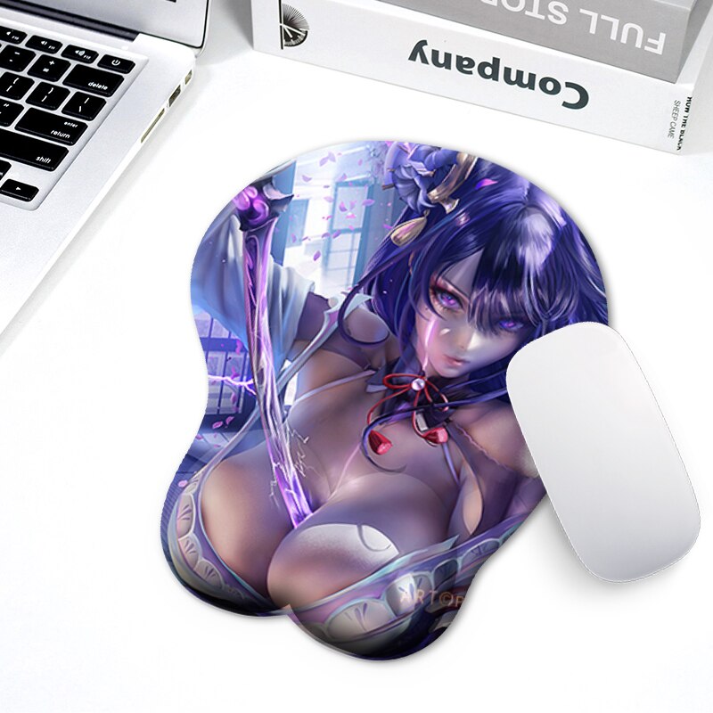 Animation mouse pad with wrist support anti-skid silicone 3D cartoon cute mouse pad for PC laptop computer games