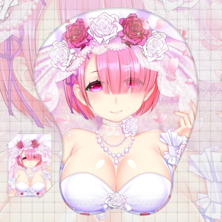 Anime Re:life In A Different World From Zero Mouse Pad Cute Ram Rem 3d Wrist Office Game Silicone Mouse Mat Computer Accessories