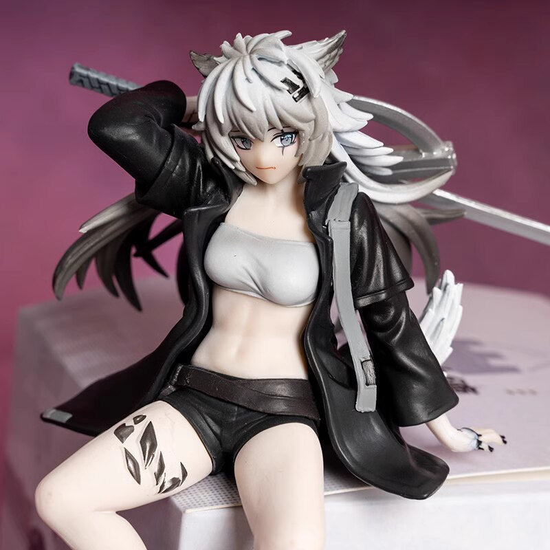 14Cm Arknights Lappland Figure Noodle Stopper Dolls PVC Anime Figurine Energy Connections Ver. Model Collection Toys for Gift