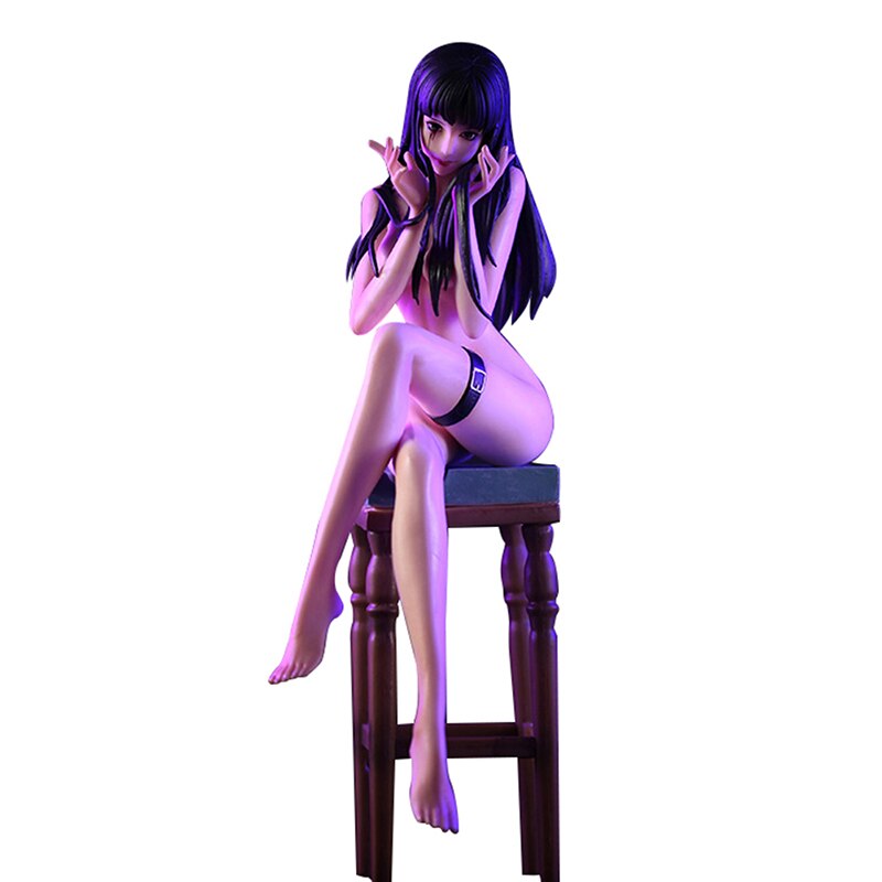 27cm Anime Horror Action Figure Tomie Kawakami Sitting Chair Sexy Girl Figurine PVC Collectible Model Toy Gift