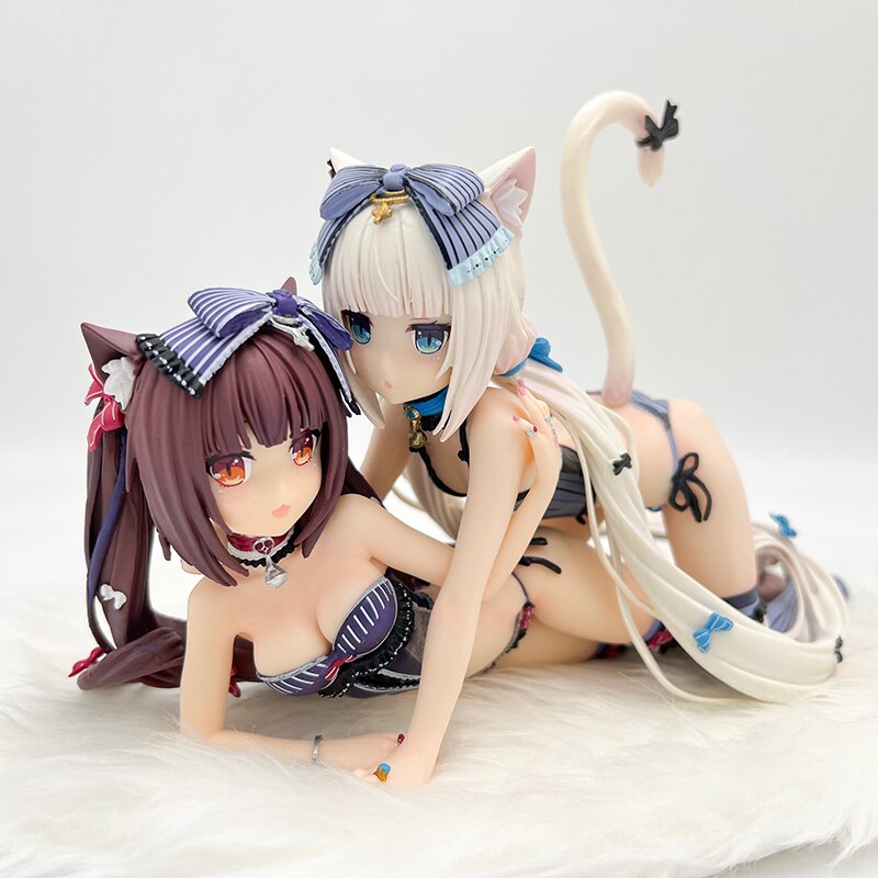 13cm Nekopara Chocola Sexy Anime Figure Nekopara Vanilla Action Figure Vanilla/Chocola Figurine Anime Girl Adult Model Doll Toys