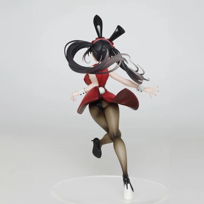 20CM Popular Anime DATE A LIVE Figure Tokisaki Kurumi Nightmare Sexy Bunny Girl Beautiful Girl Model PVC Collection Static Toys