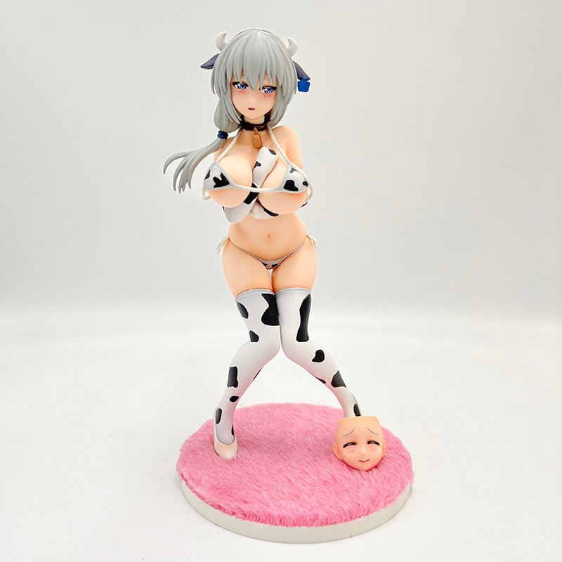 22cm Tsuki Uzaki Cow Pattern Bikini Sexy Anime Figure DreamTech Uzaki-chan wa Asobitai! Action Figure Anime Girl Adult Doll Toys