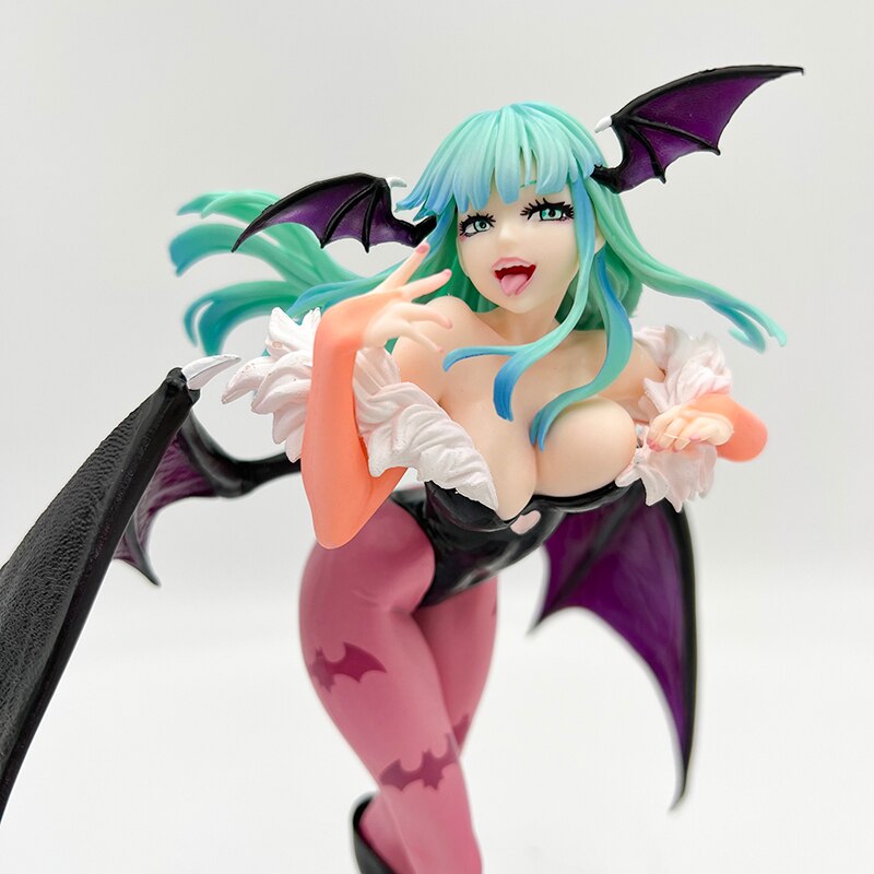 23cm Darkstalkers Bishoujo Morrigan Aensland Sexy Anime Figure Vampire Hunter Action Figure Morrigan Figure Adult Model Doll Toy