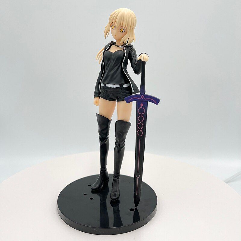 23cm Fate/Grand Order Sexy Anime Figure Saber Altria Pendragon Action Figure Saber Alter Casual Wear Figurine Model Doll Toys