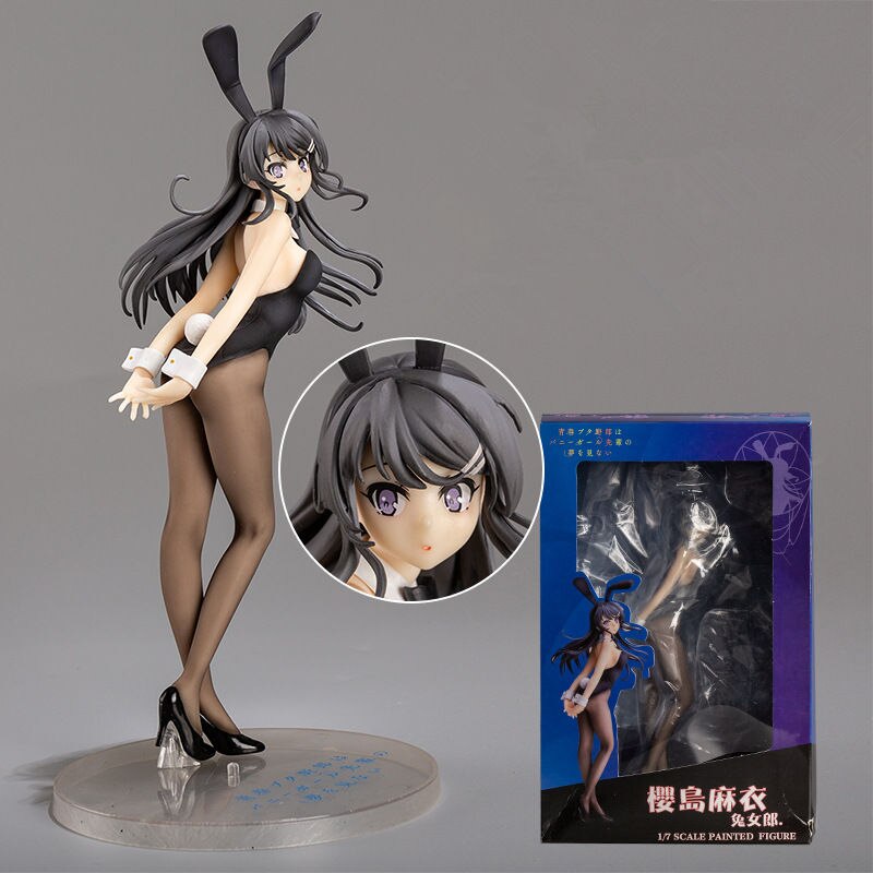 30cm FreeWillStudio FU Bunny Girl Anime Figure Senpai Mai Sakurajima Sexy Action Figure Adult Collectible Model Doll Toys Gifts