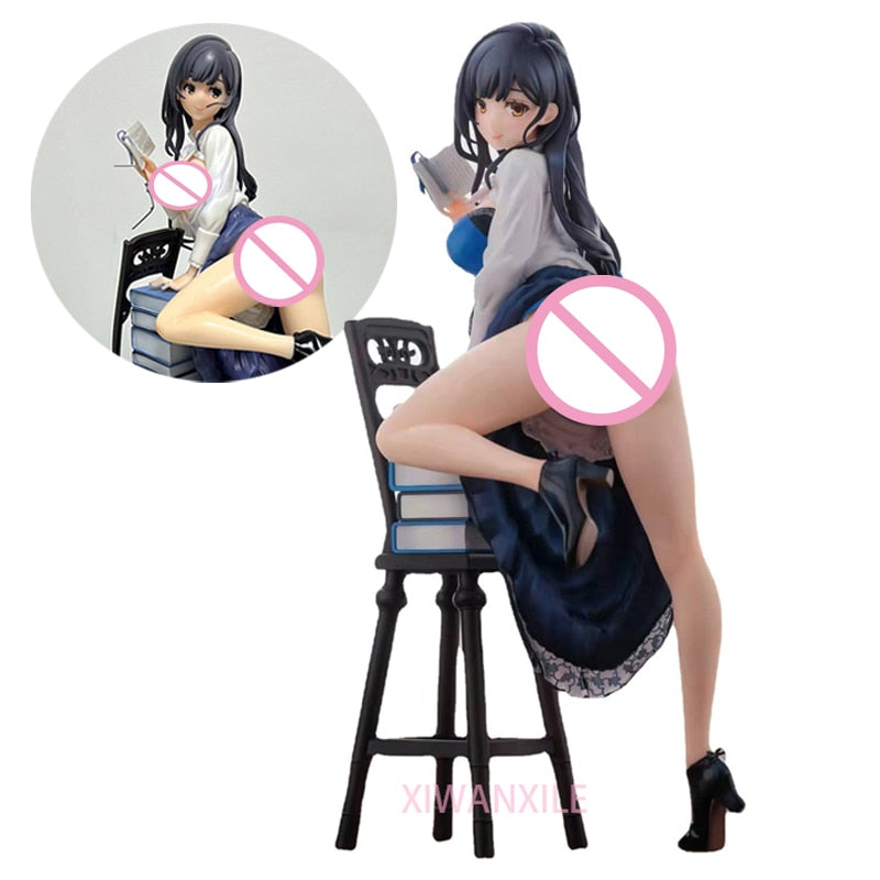 27cm Native Creators The Literary Type Anime Figure Book Girl Akemi Mikoto Japanese Anime Sexy Girl Action Figure Adult Doll Toy