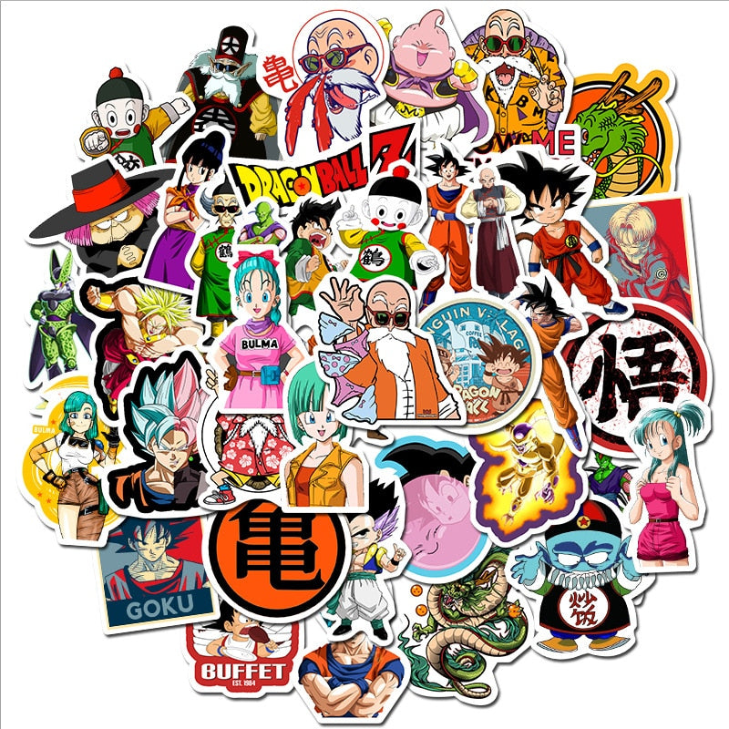 100pcs Anime Dragon Ball Graffiti Stickers | PVC Waterproof Stickers Luggage Laptop Stickers