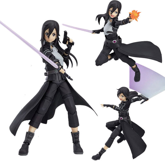 14CM Anime Sword Art Online Figure Action Kirigaya Kazuto Figuine Replacement Model Toy Doll Ornament Base Color Box