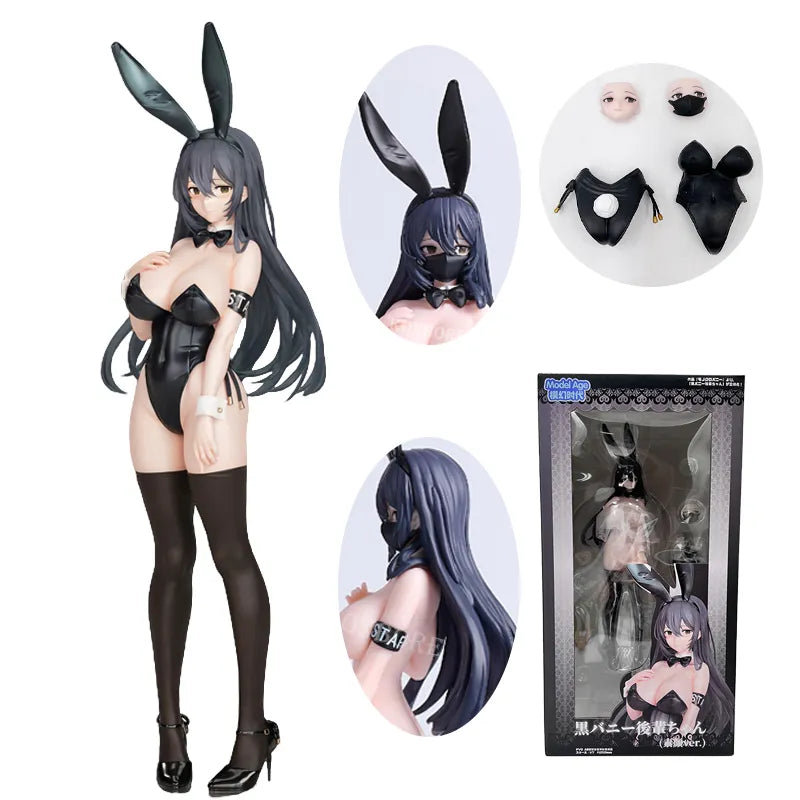 26cm Bfull FOTS JAPAN Sexy Girl Anime Figure Kuro Bunny Kouhai-chan Sexy Action Figure Adult Collectible Model Doll Toys Gifts