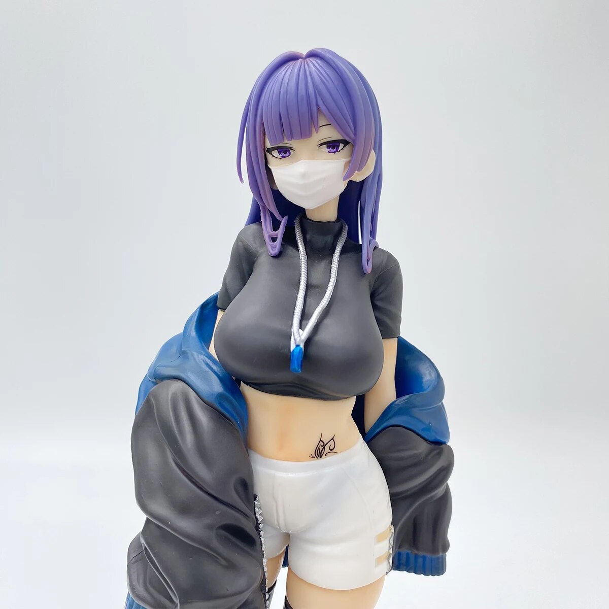 25cm Masked Girl Yuna illustration by Biya Anime Figure Guitar Sisters Action Figure Adult Sexy Girl Collectible Model Doll Toys