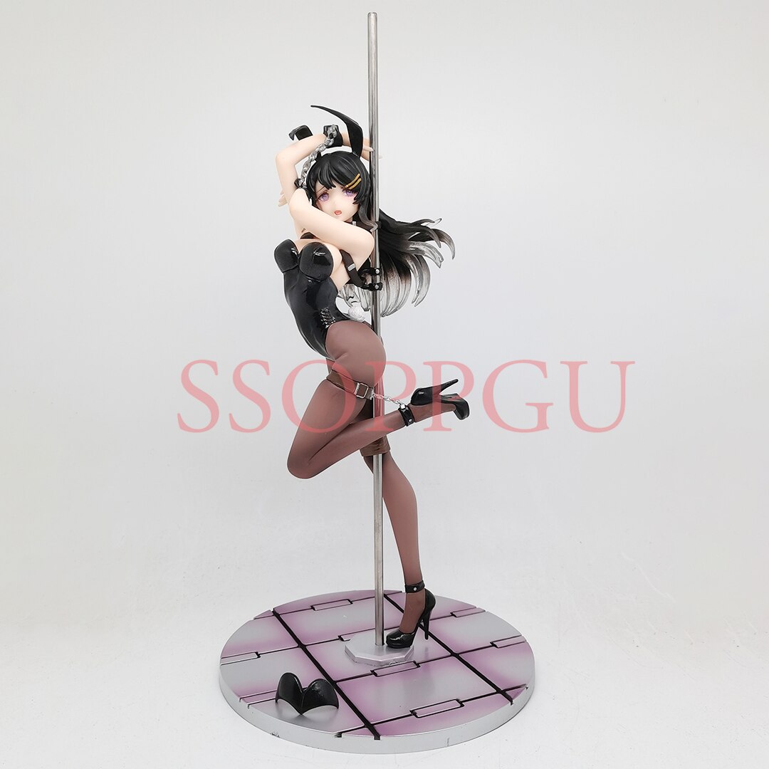 FreeWillStudio Bunny Girl Fu Figure Steel Tube Dance Sakurajima Mai Adult Girl PVC Action Figure Model Doll Toys Collection Gift