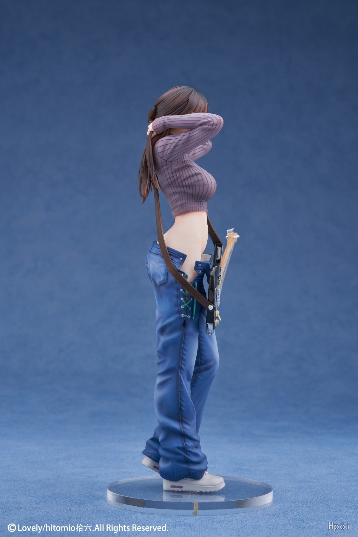 25cm Lovely Guitar Sisters Mei Mei Sexy Girl Anime Figure Guitar Sisters Action Figure Adult Collectible Model Doll Toys Gifts