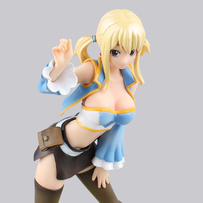 21cm FAIRY TAIL Sexy Girl Anime Figure Lucy Heartfilia Action Figure Lucy Heartfilia Bunny Girl Figurine Collection Model Toys