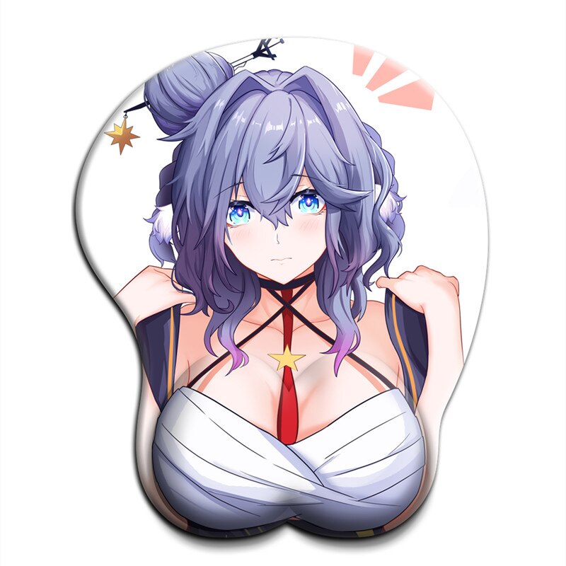 Arknights Astesia 3D Boobs Mouse Pad Kawaii Anime Sexy Ark Mousepad with Wrist 3D Big Oppai Silicone Gel Desk Mat