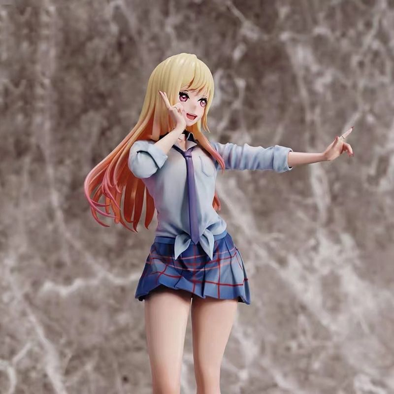 28cm Anime Figure My Dress-Up Darling Kitagawa Marin Sexy School uniform swimsuit Action Figure Adult Collection Model Doll Toys