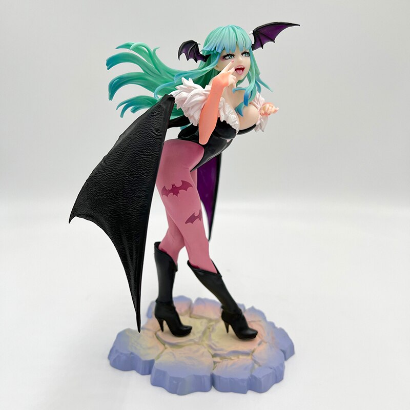 23cm Darkstalkers Bishoujo Morrigan Aensland Sexy Anime Figure Vampire Hunter Action Figure Morrigan Figure Adult Model Doll Toy