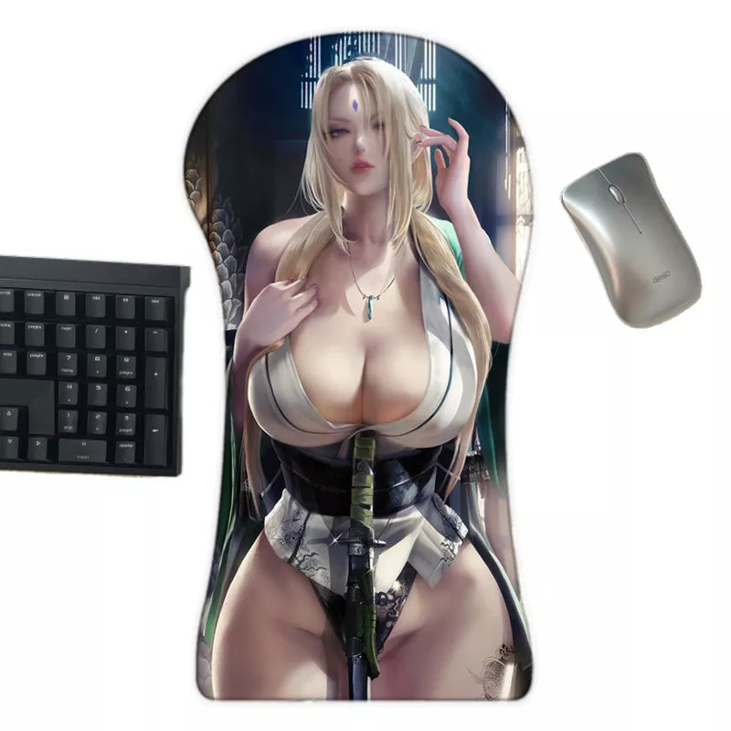 2022 new tsunade Sexy equal body Mouse Pad 3D Large Creative Arm Wrist Rest Anime Ass Oppai Mousepad