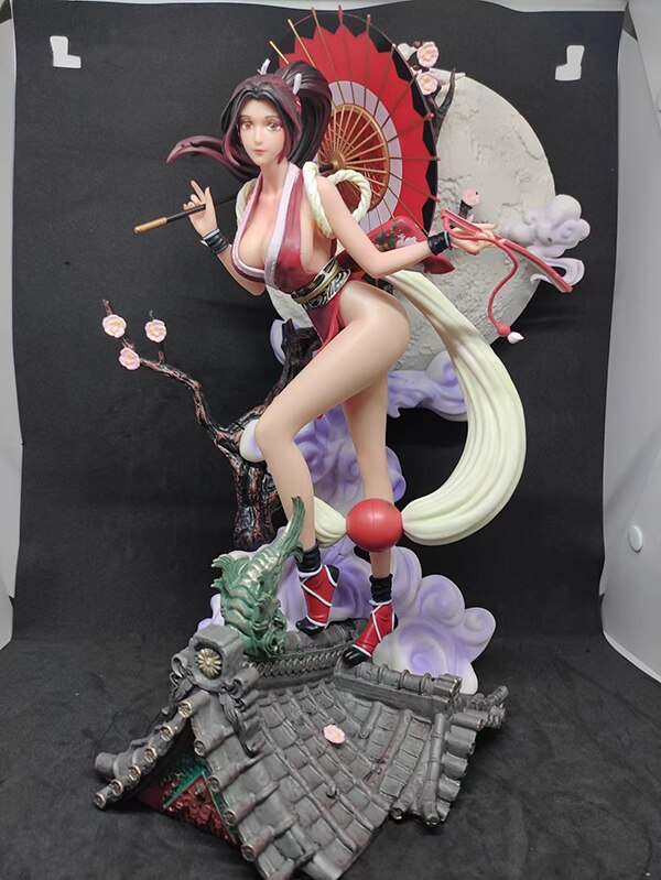 40cm The King of Fighters Mai Shiranui Sexy Anime Figure Street Fighter Chun Li Battle Costume Action Figure Adult Doll Toys