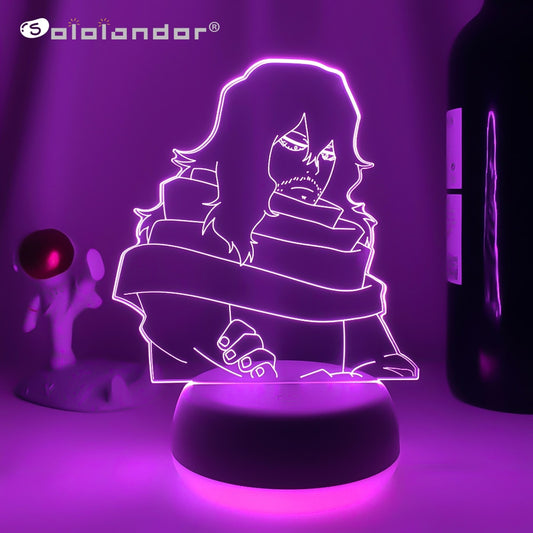 Led Light Anime My Hero Academia Shota Aizawa for Kid Bedroom Decoration Nightlight Child Birthday Gift Room Decor 3d Lamp Manga