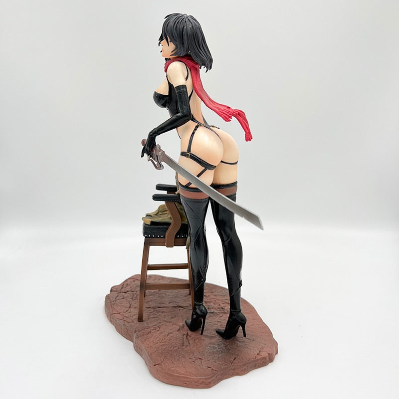 30cm Attack on Titan Sexy Anime Figure Mikasa Ackerman Action Figure Levi Ackerman Shingeki no Kyojin Figurine Model Doll Toys