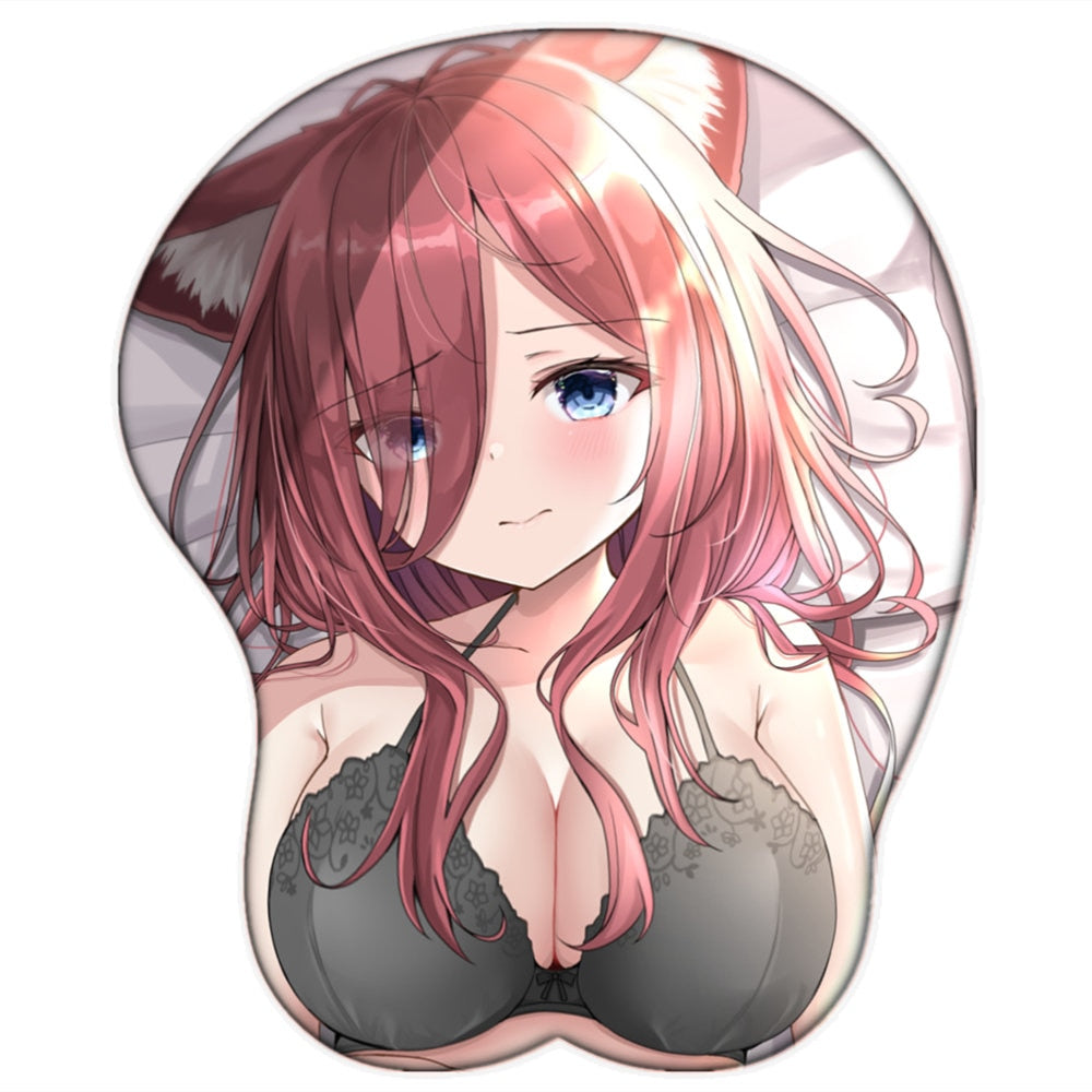 Nakano Miku for Anime Go-toubun No Hanayome Oppai 3D Mouse Pad  with Wrist Silicone Gel Boob