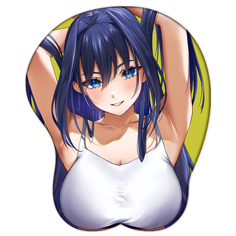 Hololive Ouro Kronii Sexy Big Breast Gaming Anime 3D Mouse Pad Cute Manga Pad with Wrist Oppai Silicone Gel Boobs Mat